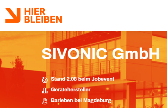 Jobmesse hierbleiben 2025 - SIVONIC